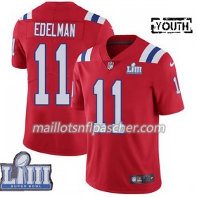 Maillot New England Patriots Julian Edelman 11 Nike Rouge 2019 Super Bowl LIII - Enfant